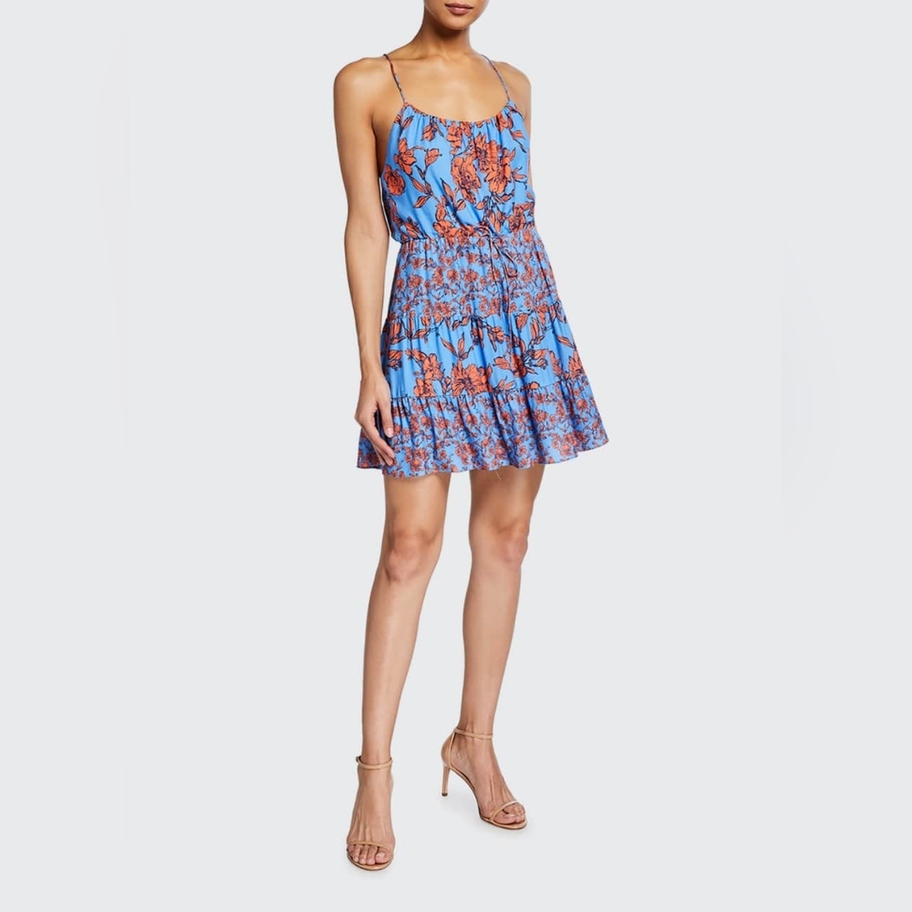 Alice + Olivia Size XL Cheyla Washed Crepe Mini Dress